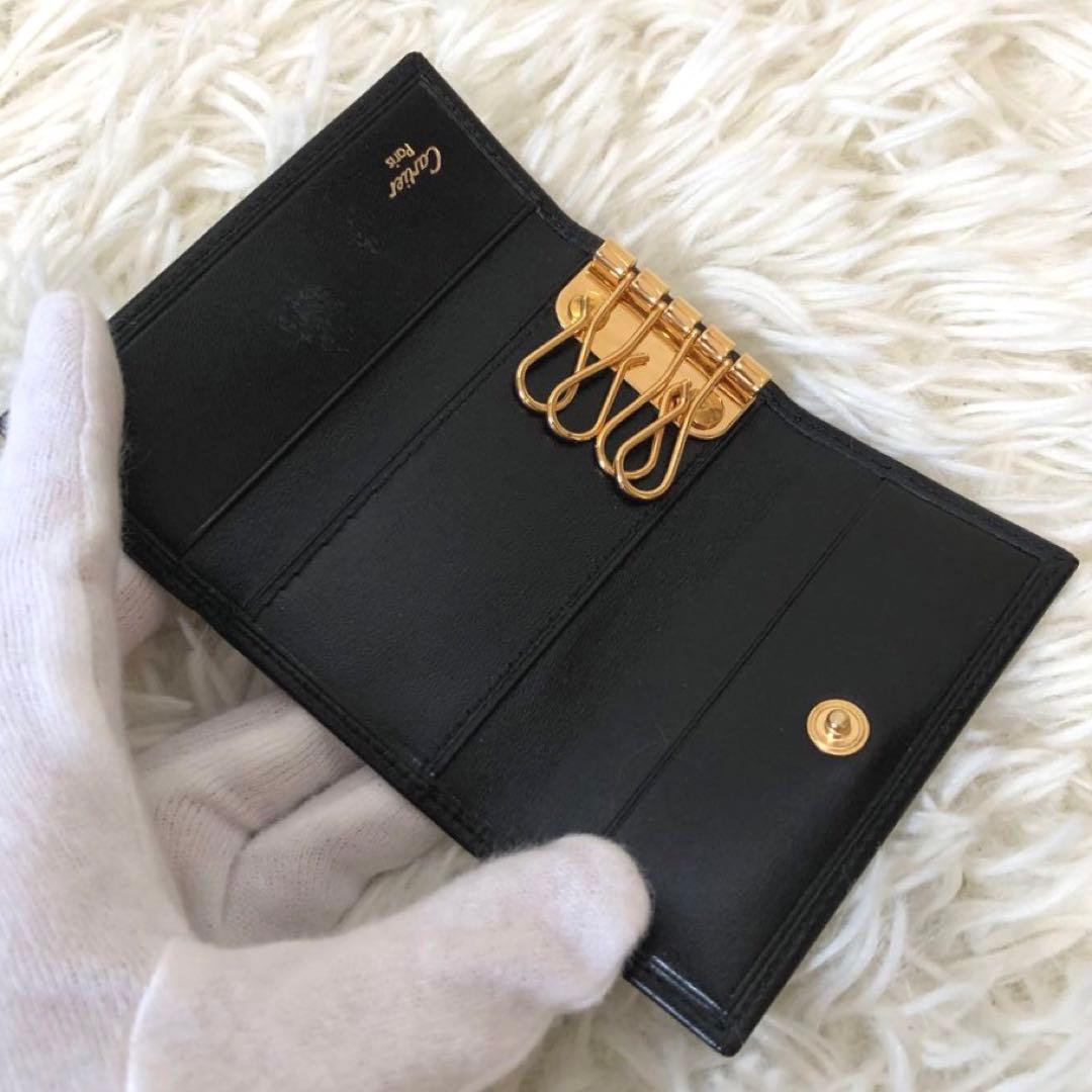 未使用✨カルティエ　パシャ　 レザー　4連キーケース レザー ブラック