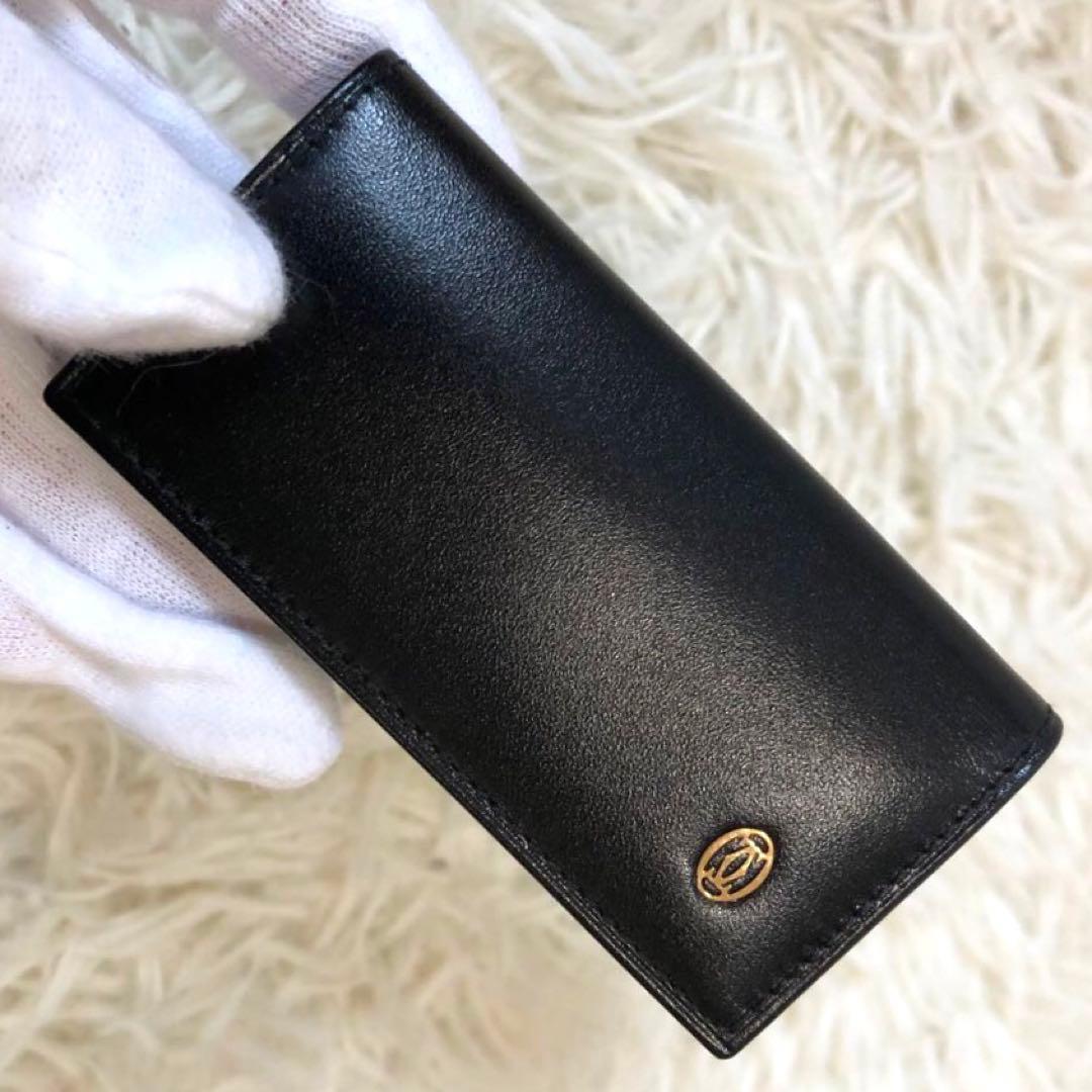 未使用✨カルティエ　パシャ　 レザー　4連キーケース レザー ブラック