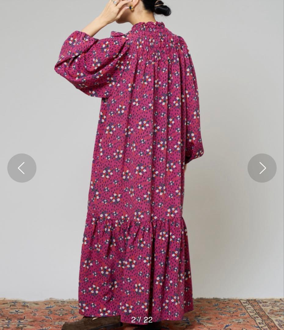 あっきんきんIENA LA BOUCLE フラワープリントイージードレス