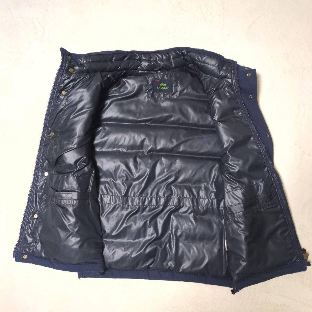 良品 ラコステ コットンピケ ダウンベスト BH310E ネイビー XL
