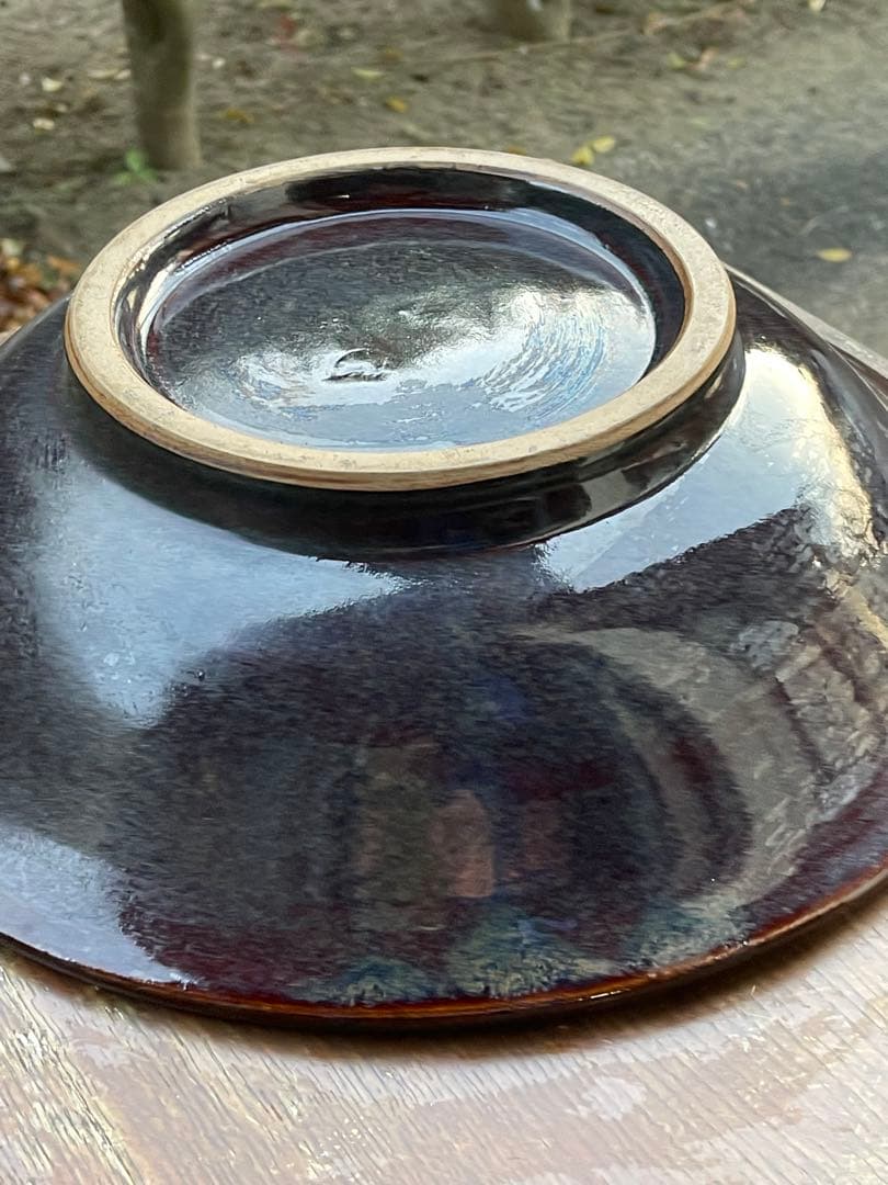 値下げします！やちむん　島袋常秀作 大皿1尺2寸　37cm 読谷村の直営店で購入