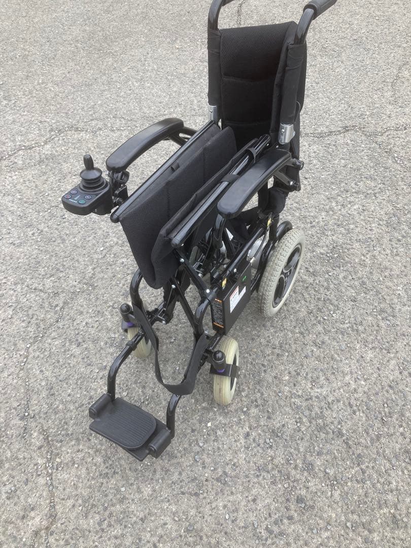 黒の折り畳み電動車椅子 取説付き 動作確認済みＧ-wheel EW-1