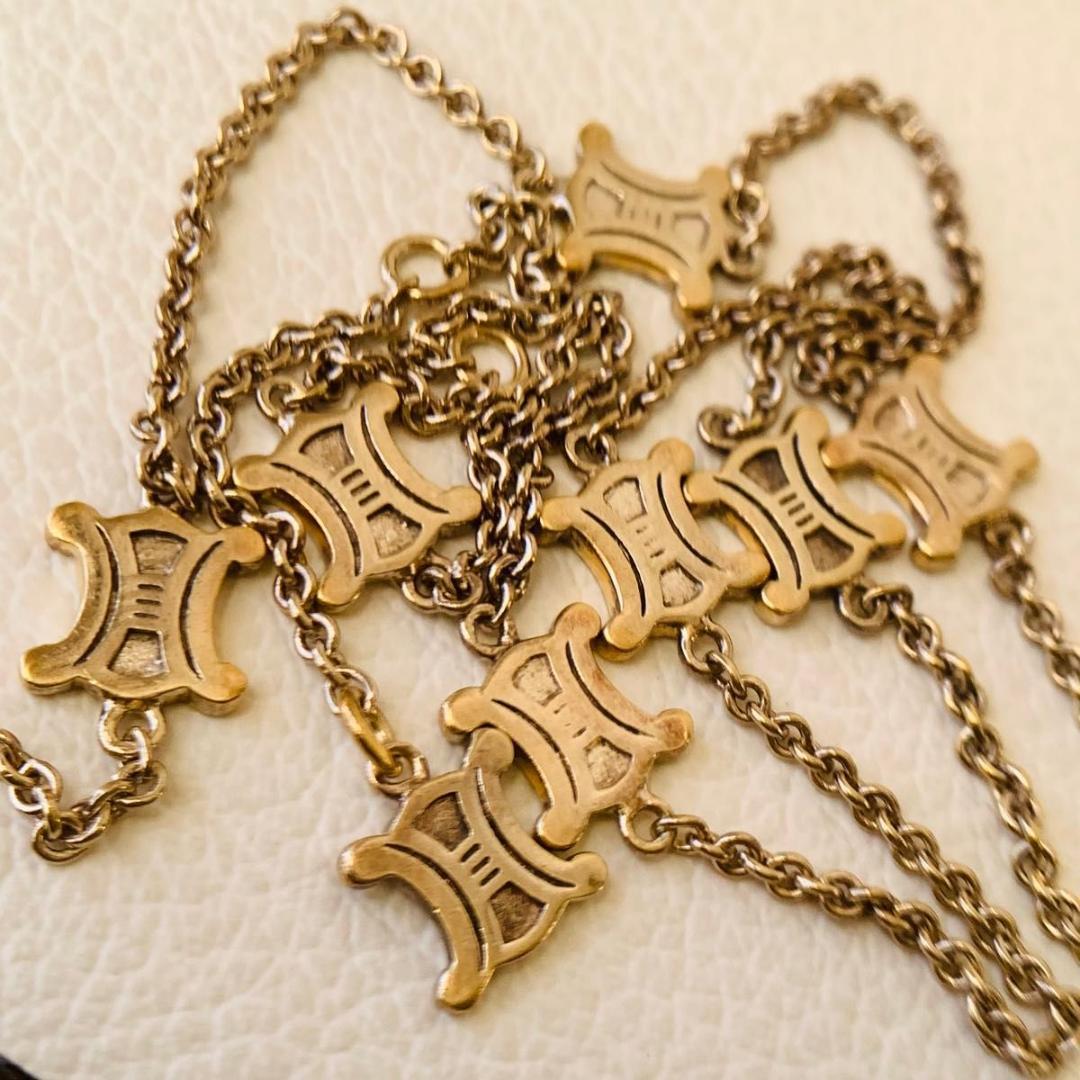 希少 925 SV セリーヌ silver マカダム ステーション ネックレス