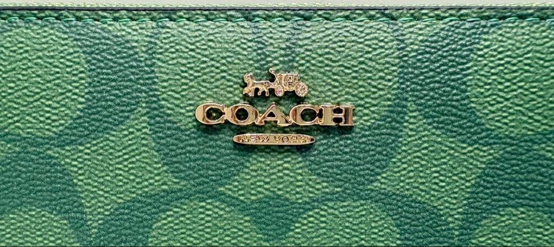 coach コーチ　長財布　グリーン