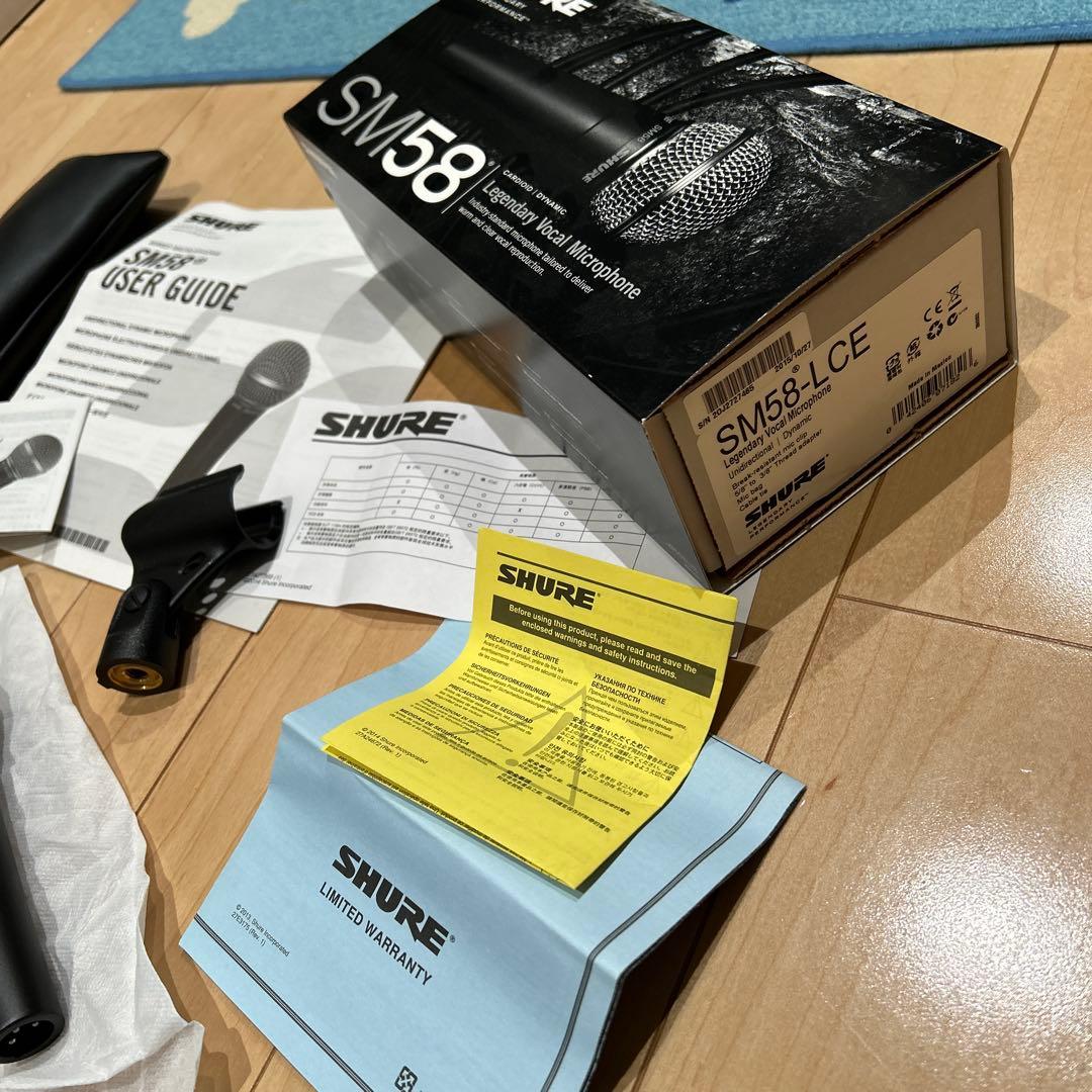SHURE SM58 スイッチなしタイプ　マイク　シュア　箱あり