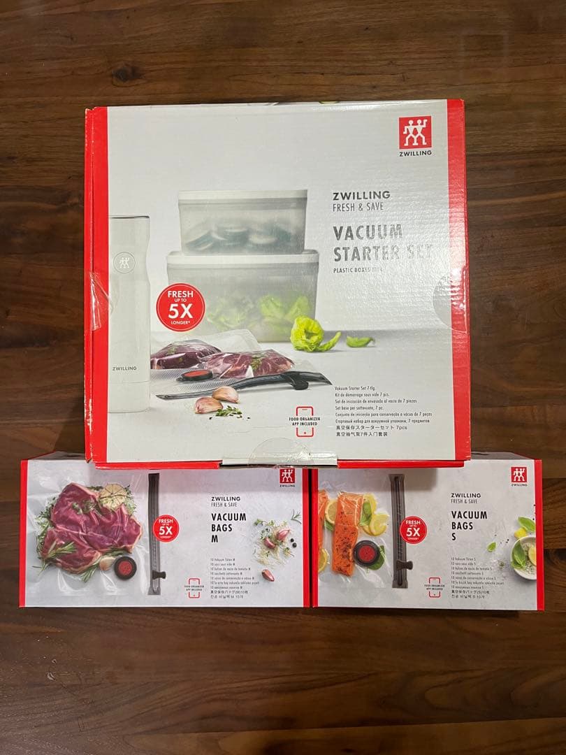 Zwilling ツヴィリング 真空パック機　7点セット　＋　真空保存バック2箱