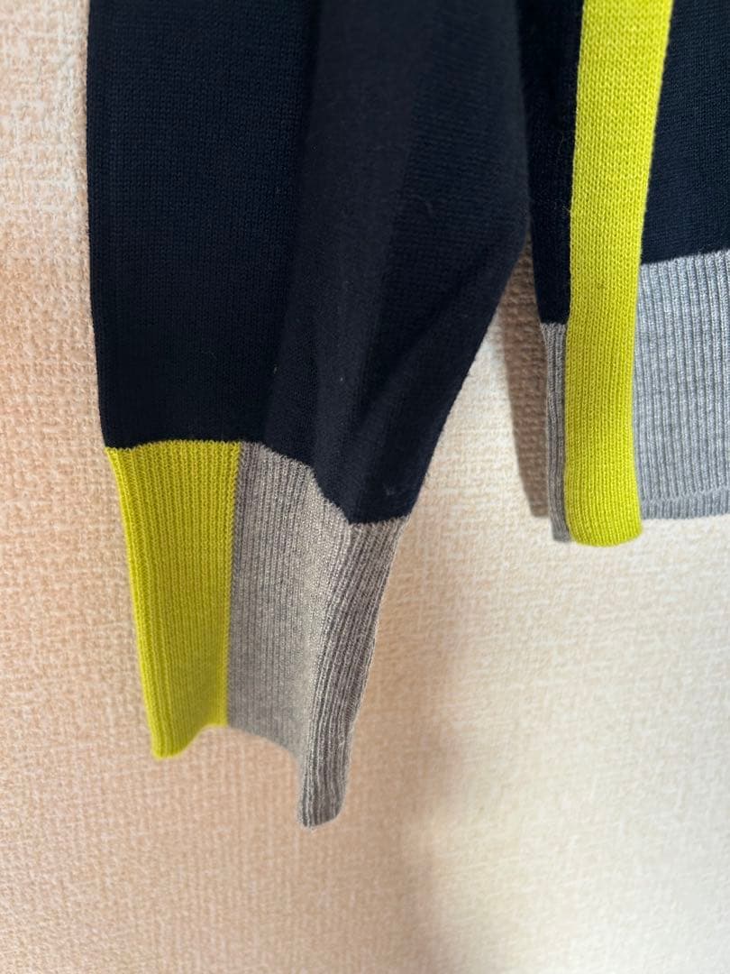 メッセージプリント トレーナー ネイビー/イエロー　2way