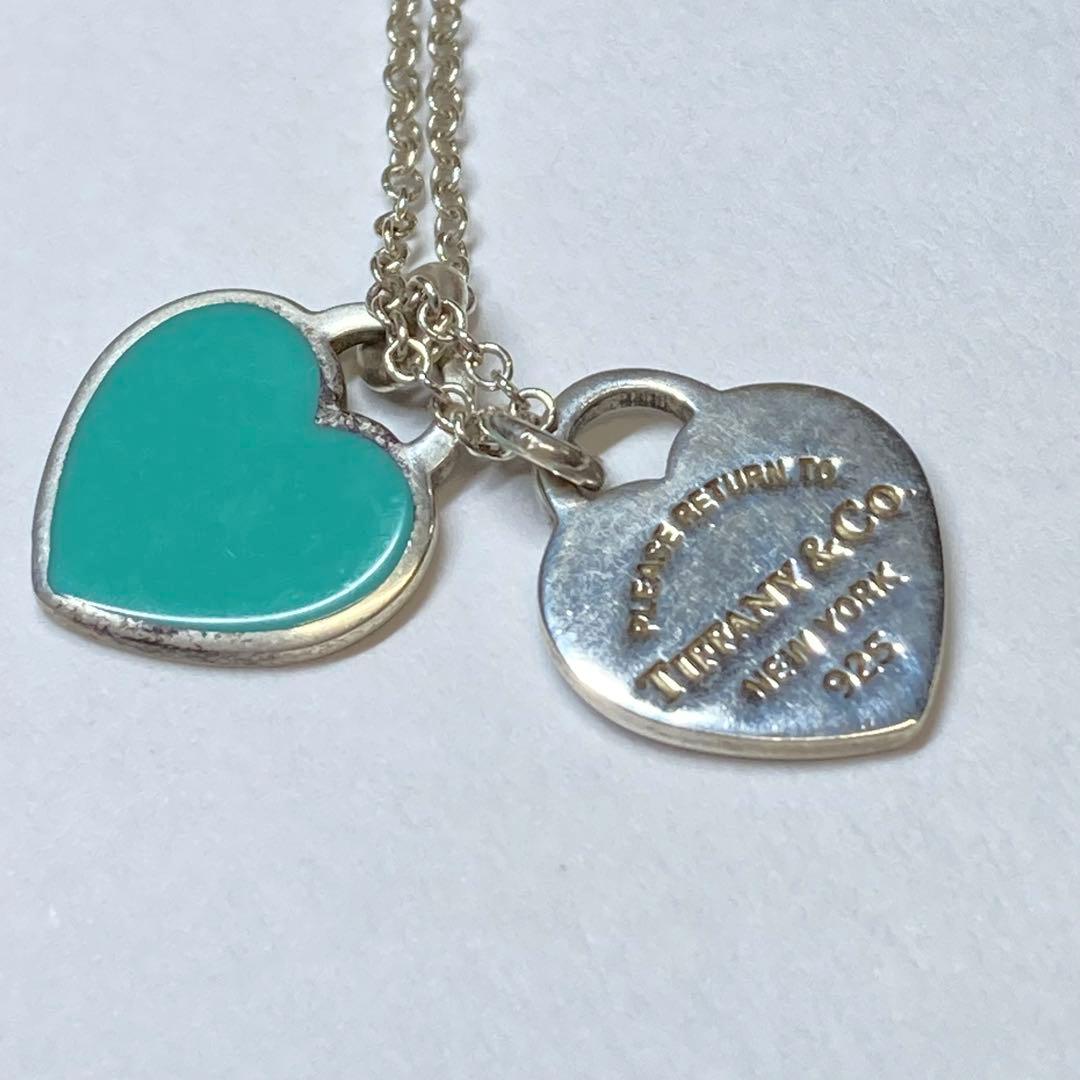 Tiffany&Co.ティファニーブルーダブルハートタグペンダントシルバー