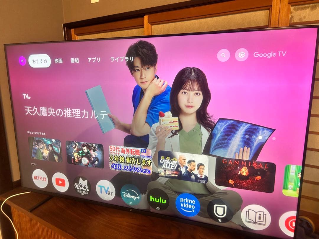 FPD 65V 4K UHD 液晶テレビ Google TV