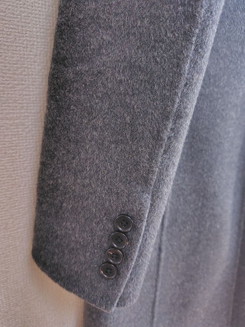 JOSEPH グレー チェスターコート 　カシミヤウール混合