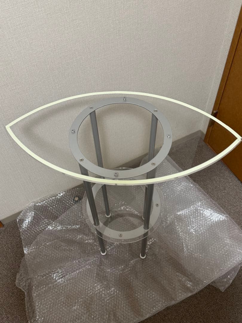 【宇多田ヒカル本人がLIVEで使用したドリンク用テーブル】ガラスサイドテーブル