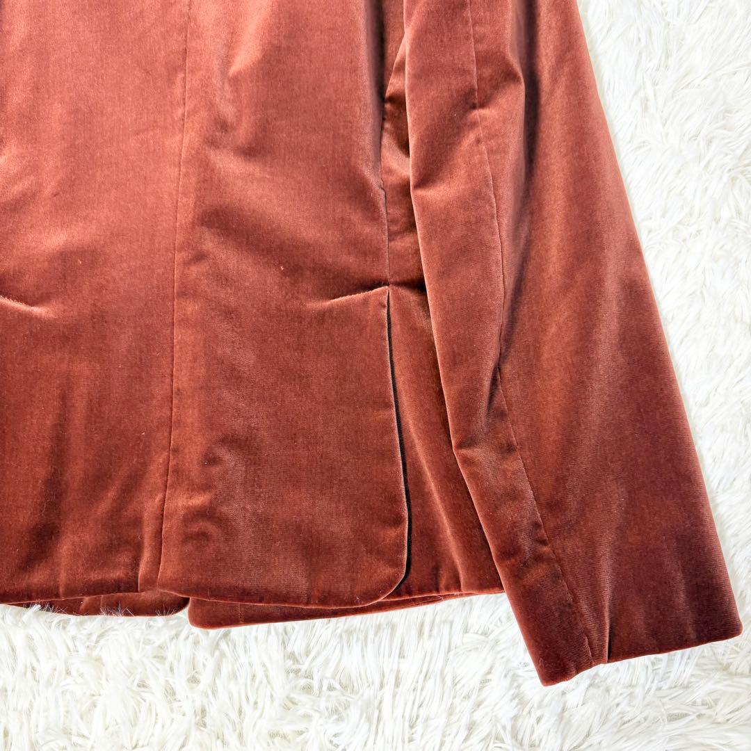 エトロ ベルベット ベロア ジャケット ペイズリー柄総裏地仕様 シルク混 42