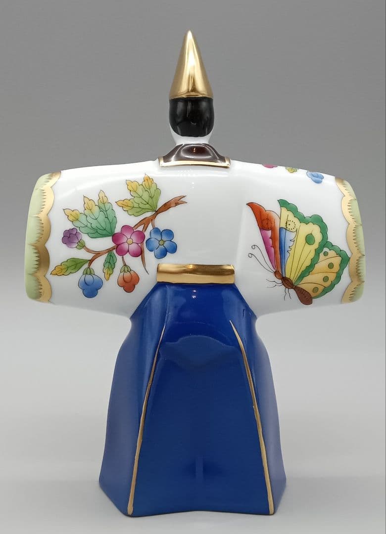 HEREND ヘレンド ヴィクトリアブーケ 雛人形 立ち雛 台座付き