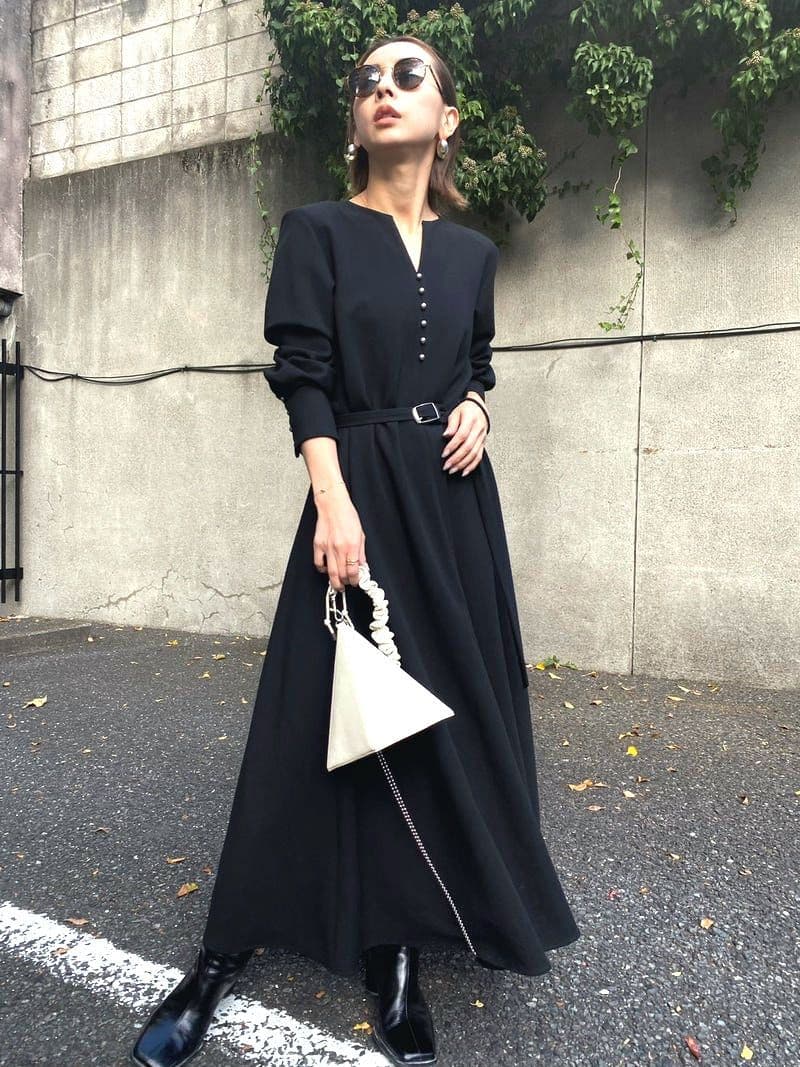 UNDRESSED BACK TUCK DRESS　AMERI vintage