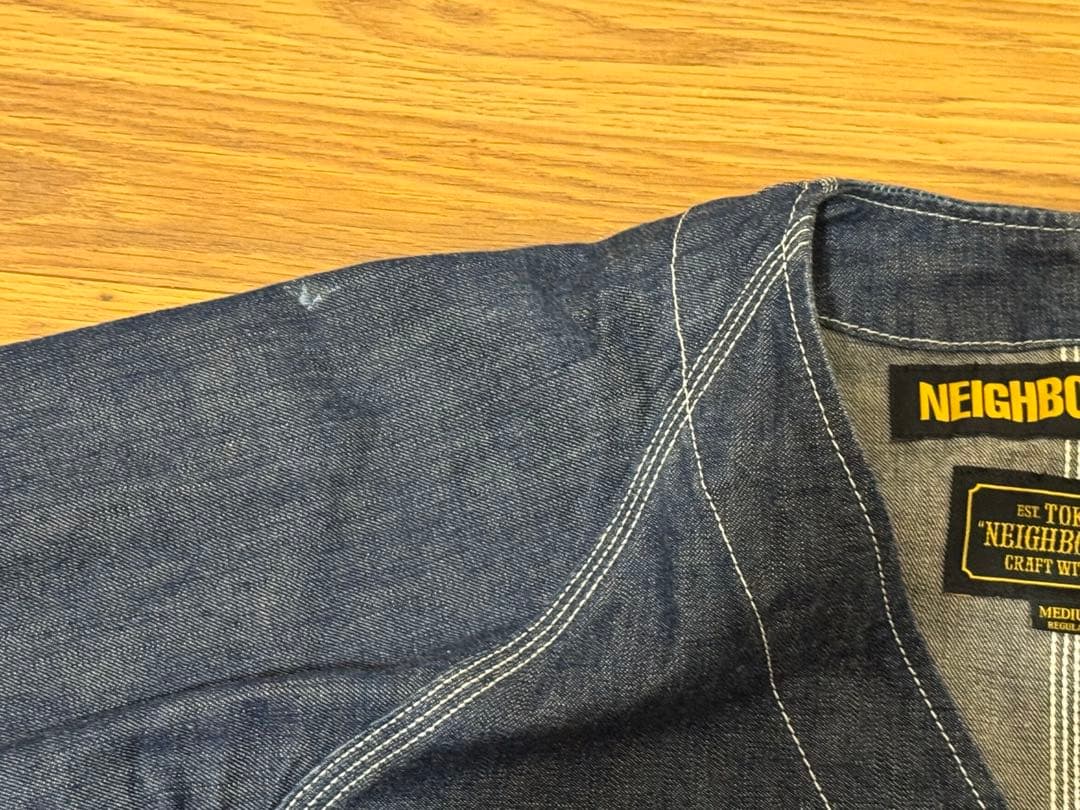 NEIGHBORHOOD デニムカバーオール　ノーカラー　ジャケット