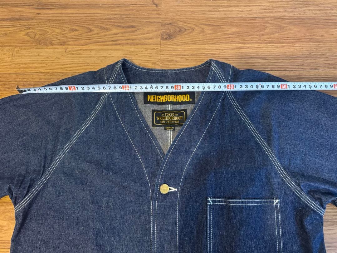 NEIGHBORHOOD デニムカバーオール　ノーカラー　ジャケット