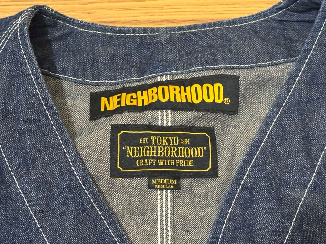 NEIGHBORHOOD デニムカバーオール　ノーカラー　ジャケット