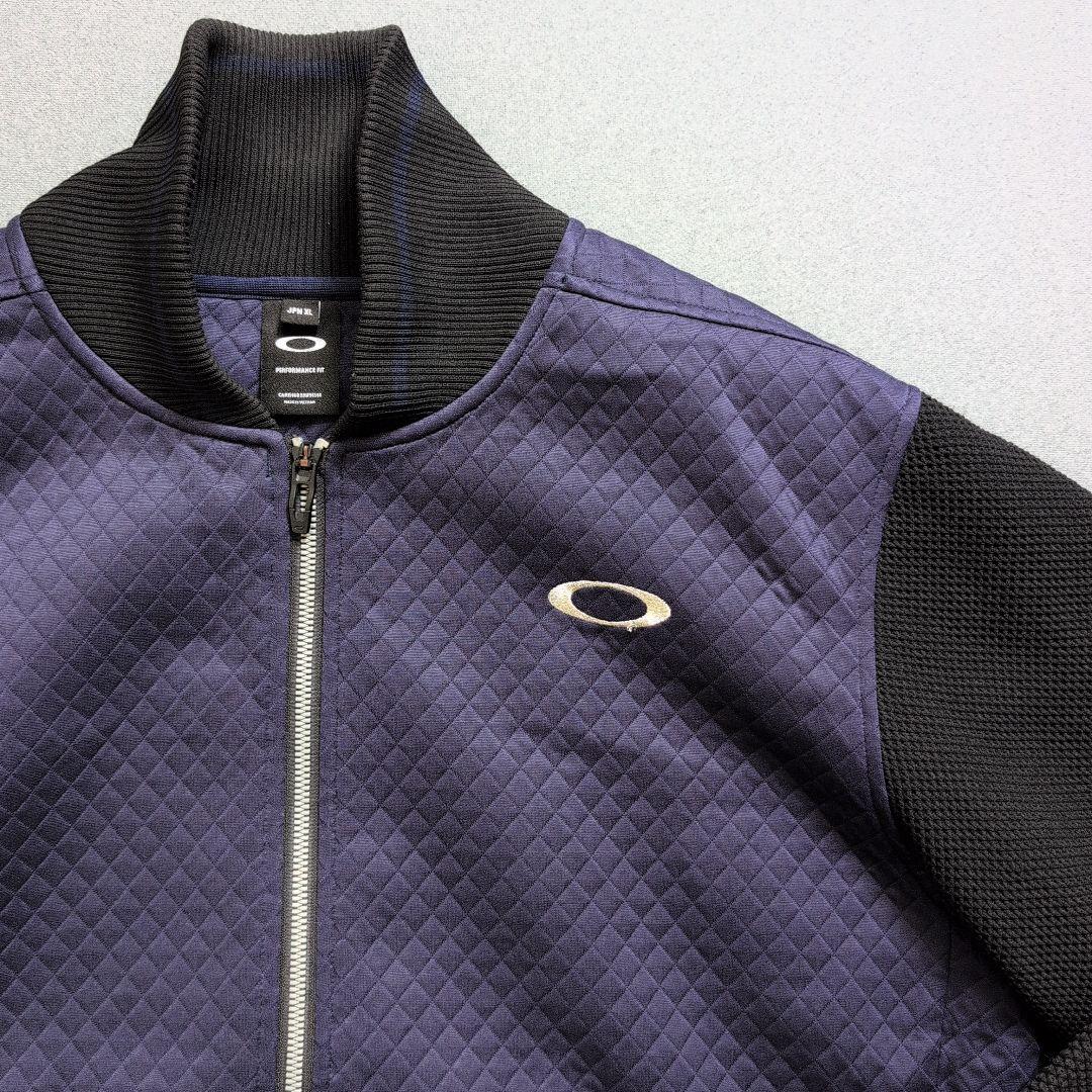 【美品】オークリー　ゴルフ　キルティングフルジップブルゾン　XL