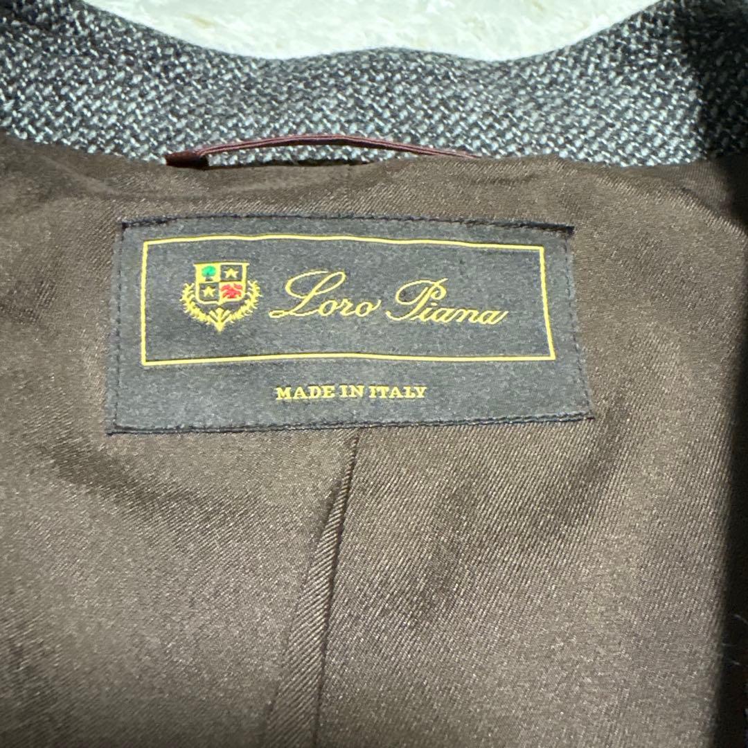 美品 ロロピアーナ カシミヤ100％ 3B テーラードジャケット 46