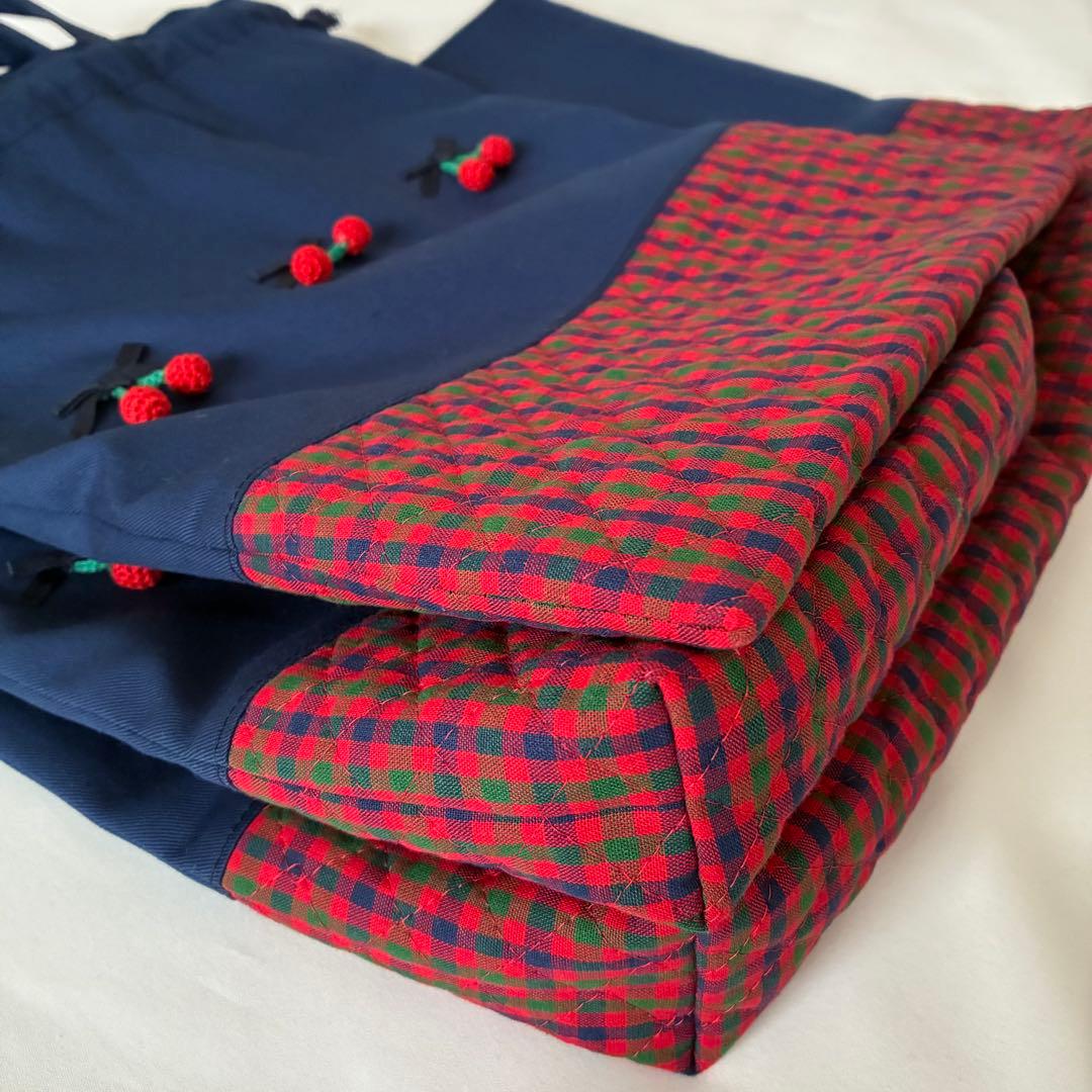 ファミリア風　さくらんぼ　レッスンバッグ　上履き入れ　お着替え袋　3点セット