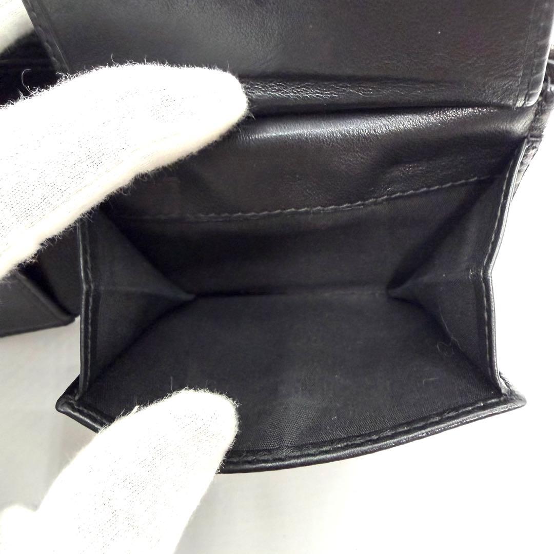 美品　Christian Dior 二つ折り財布 ブラック　トロッター　ロゴ入り