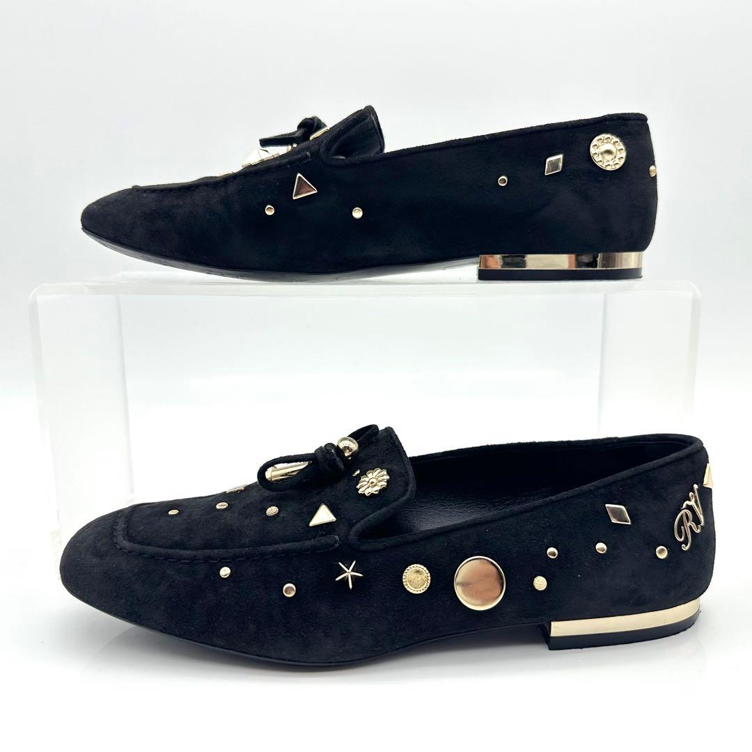 【希少】ロジェヴィヴィエ モカシン パンプス ブラック ゴールド スタッズ