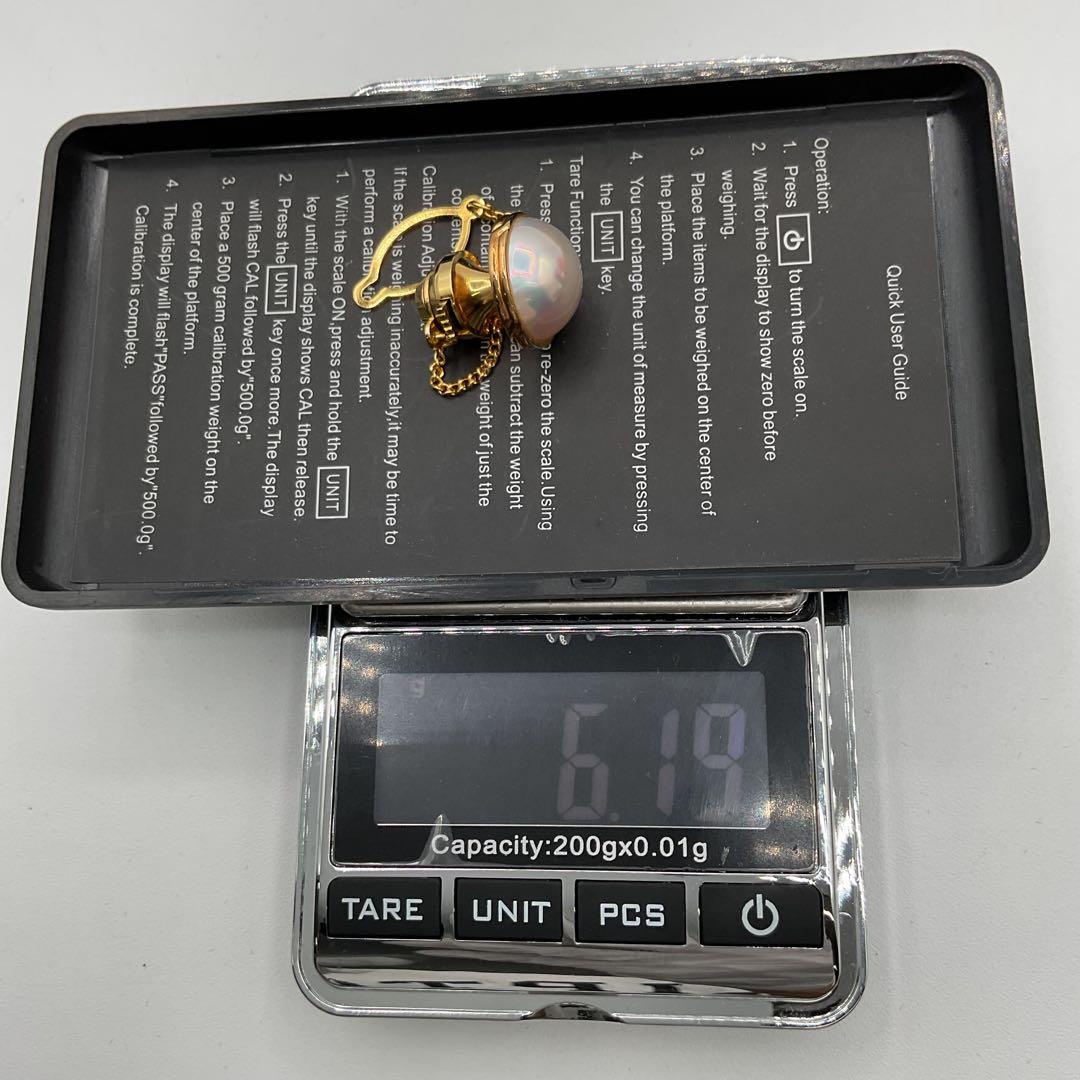 タサキ TASAKI タイタック タイピン パール 真珠 K18 箱付