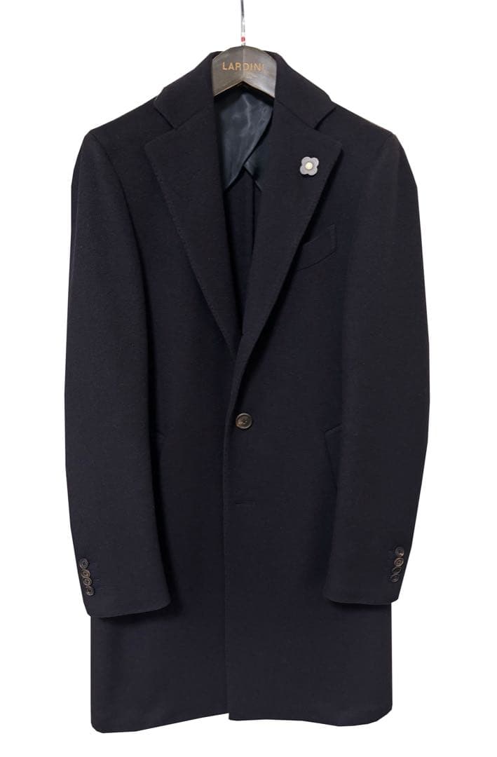 LARDINI ラルディーニ チェスターコート 42 ネイビー【k ryo様用】