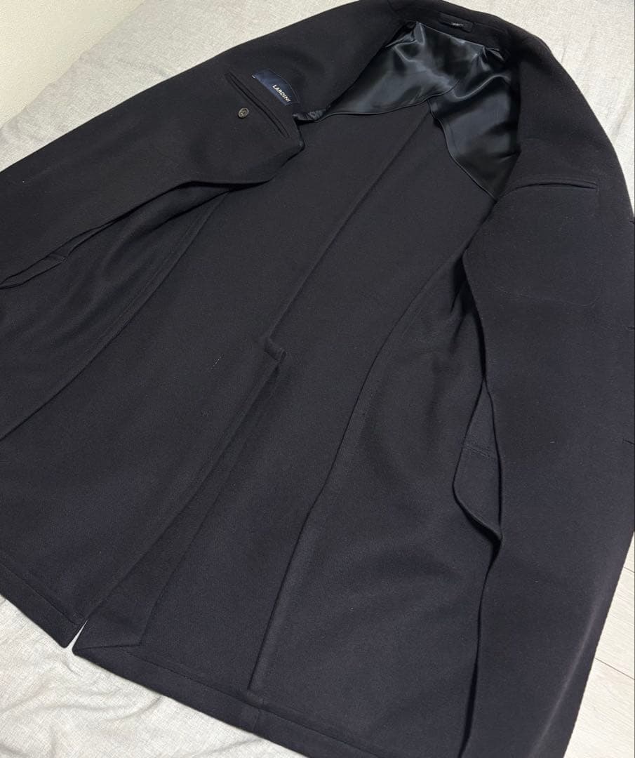 LARDINI ラルディーニ チェスターコート 42 ネイビー【k ryo様用】