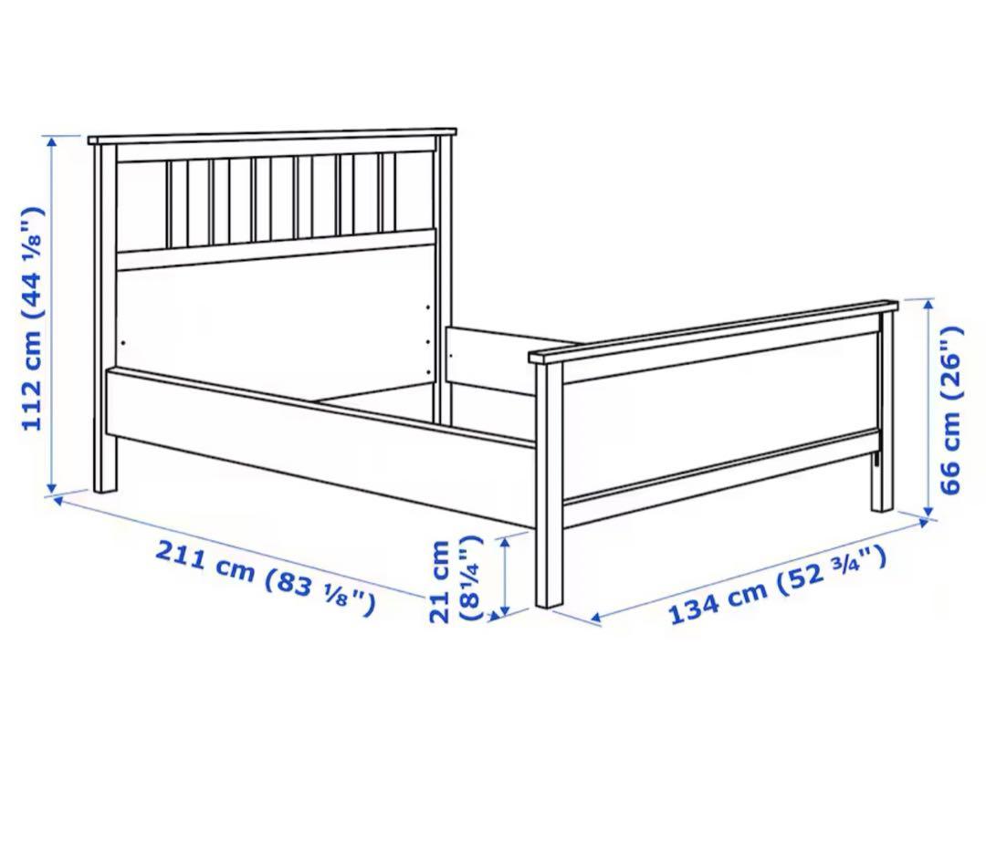 2月掲載終了【IKEA/HEMNES】引き取り限定‼︎ベッドフレーム&他2点
