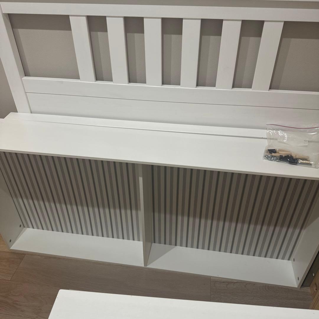 2月掲載終了【IKEA/HEMNES】引き取り限定‼︎ベッドフレーム&他2点