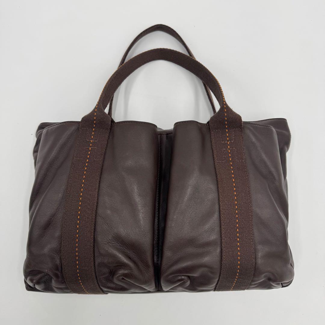 エルメス キャラバンオリゾンタルPM ヴォーデルマ レザー トートバッグ 肩掛け