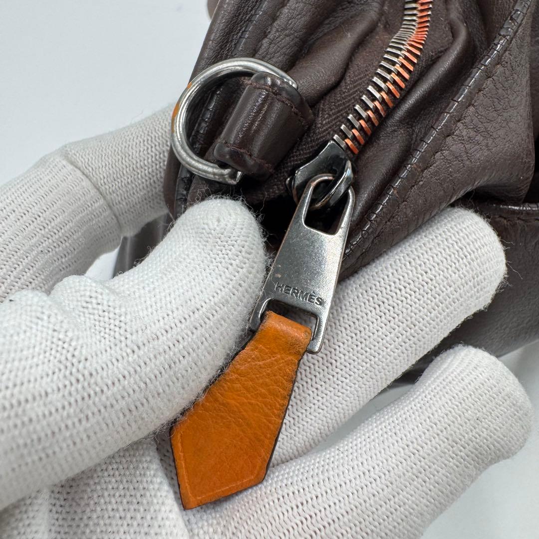 エルメス キャラバンオリゾンタルPM ヴォーデルマ レザー トートバッグ 肩掛け