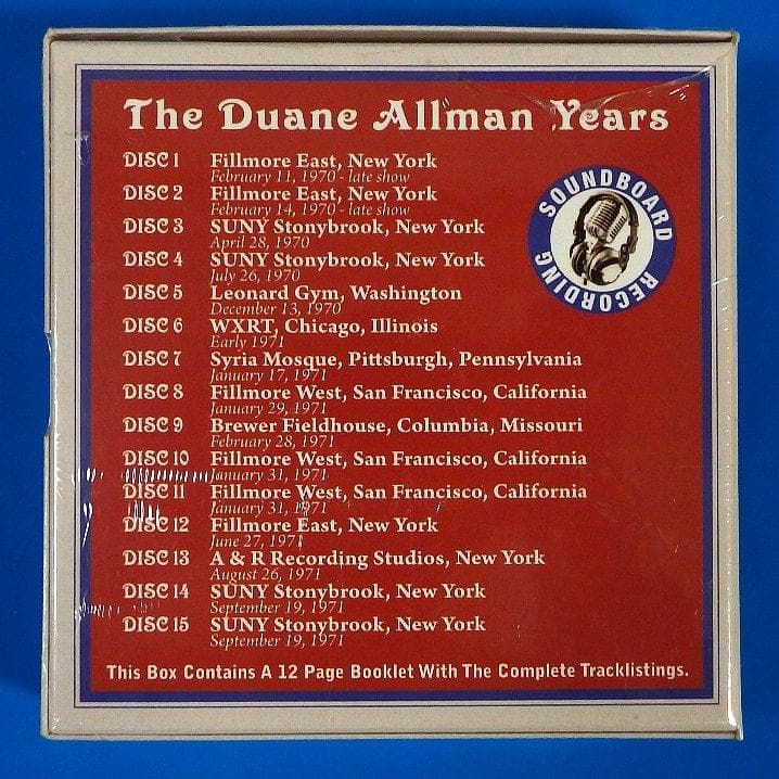 オールマン・ブラザーズ・バンドDuane Allman Years未開封15CD