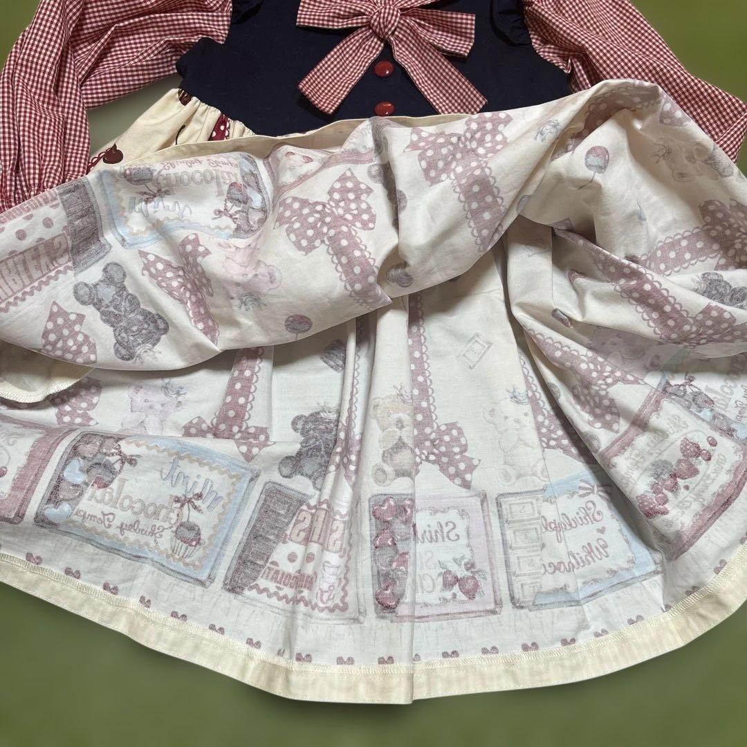 Shirley Temple♡くまチョコレートプリントワンピース【110㎝】