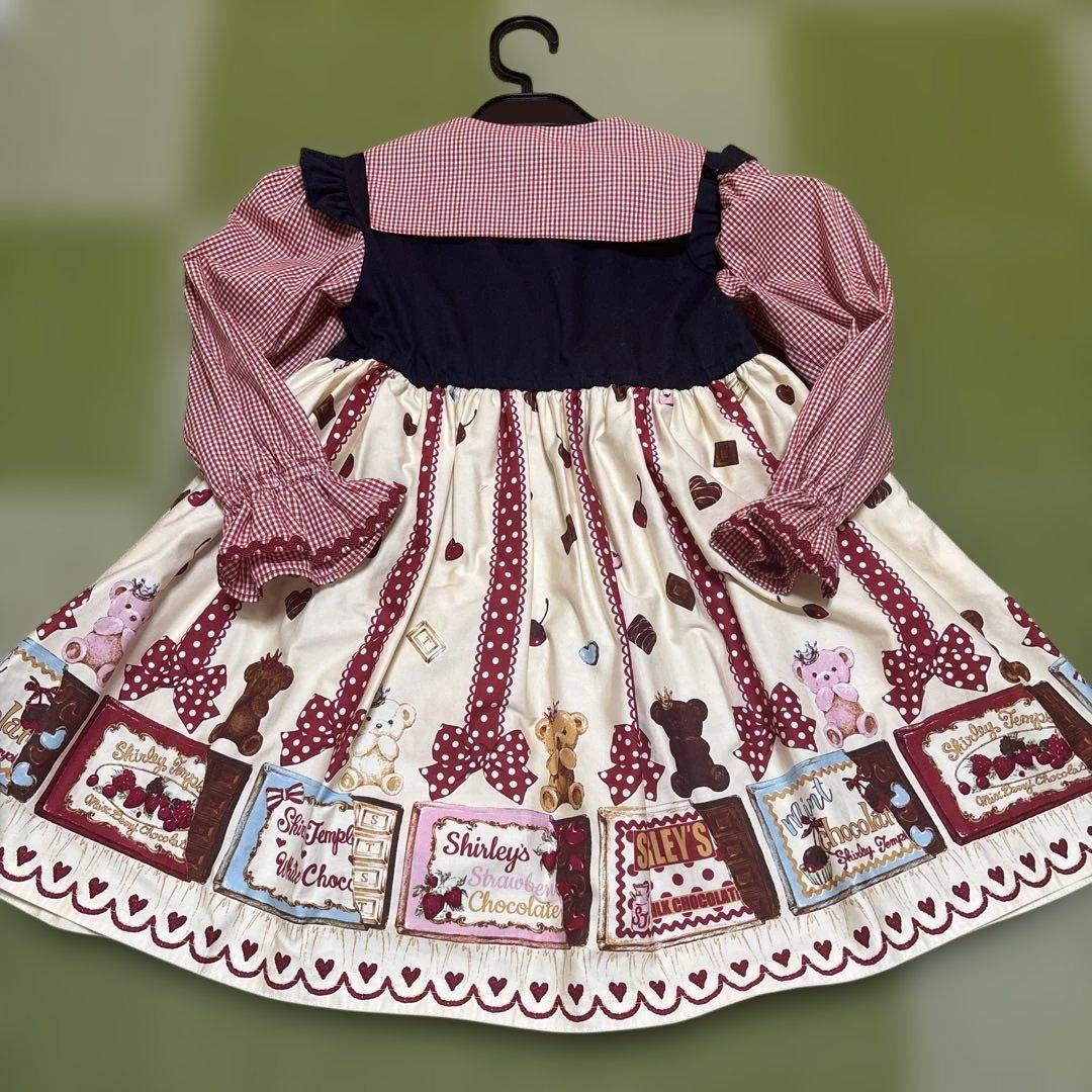 Shirley Temple♡くまチョコレートプリントワンピース【110㎝】