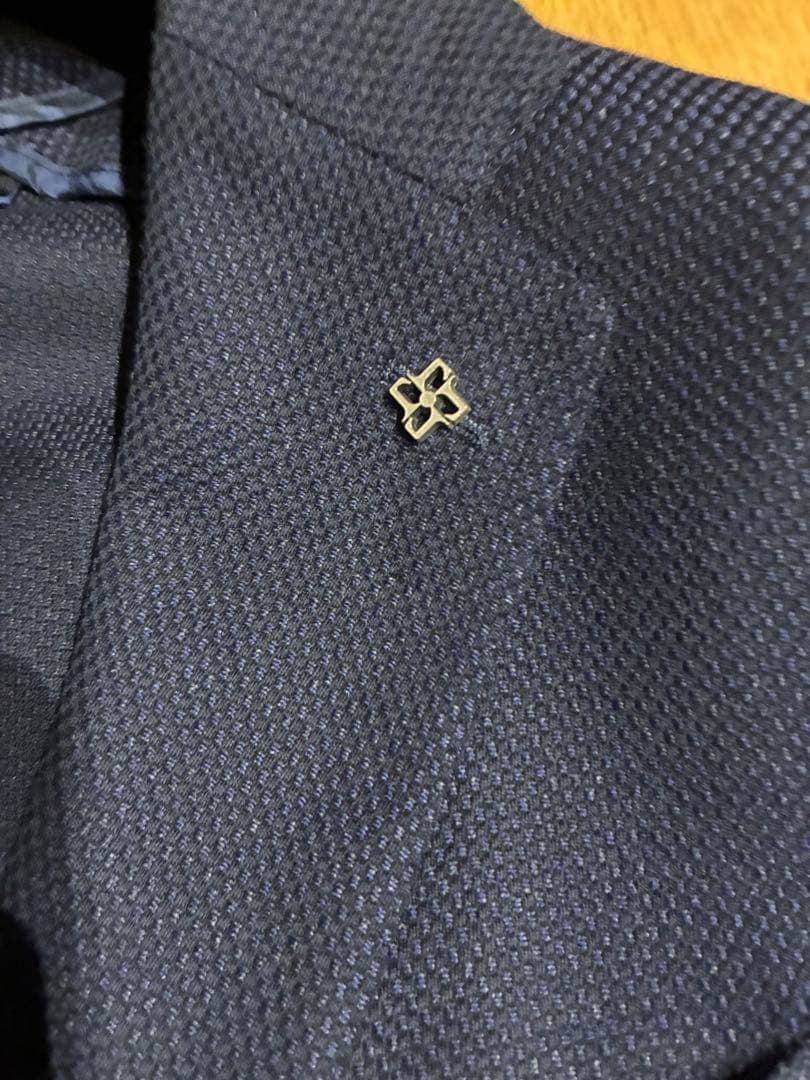 TAGLIATORE タリアトーレ　カシミヤ混 ホップサック ネイビーブレザー