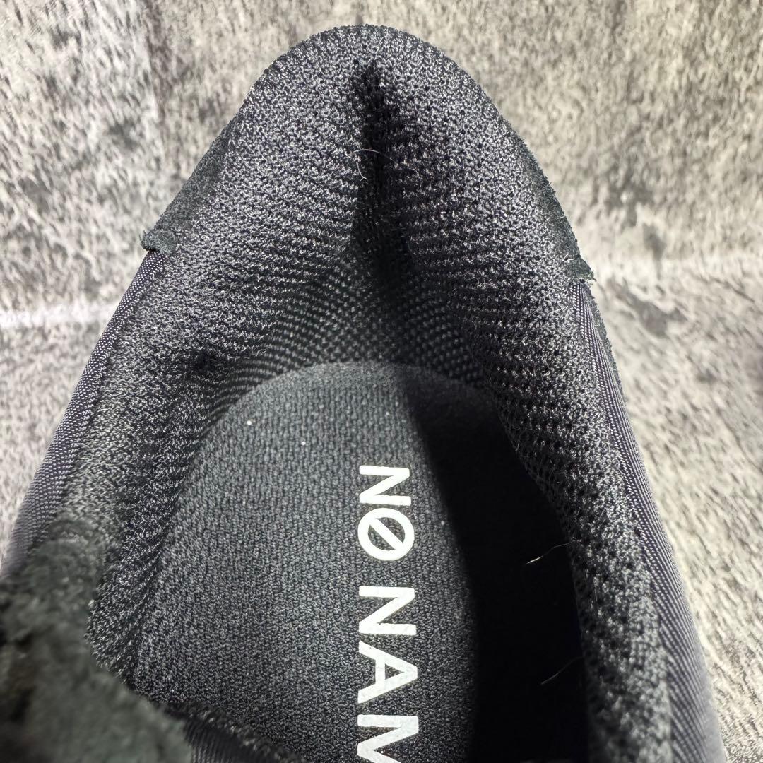 【新品未使用】ノーネーム ウェッジソール スニーカー 38 ブラック スエード