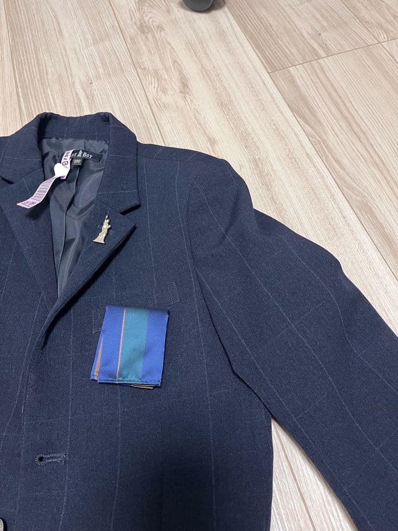 【美品】EAST BOY フォーマルスーツ ネイビー 130 卒園式 入学式