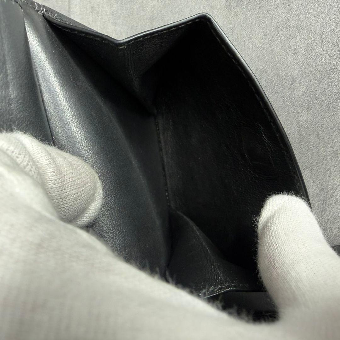 【極美品・RFID搭載】サンローラン クロコ型押し 折り財布 YSL タイニー