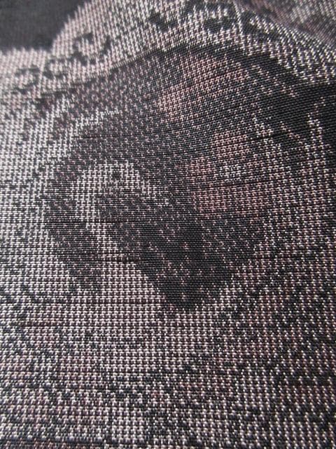 新古品！小田急百貨店誂製＊生紬＊モダン吉祥文様＊黒＊訪問着＊１６４ｃｍ＊裄６６