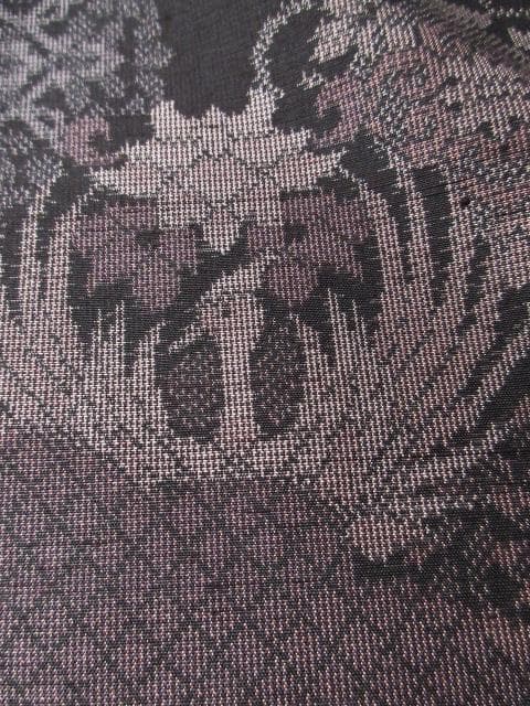 新古品！小田急百貨店誂製＊生紬＊モダン吉祥文様＊黒＊訪問着＊１６４ｃｍ＊裄６６