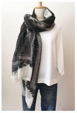 ファリエロ サルティ　Faliero Sarti　ストール　絵画　カシミヤ100