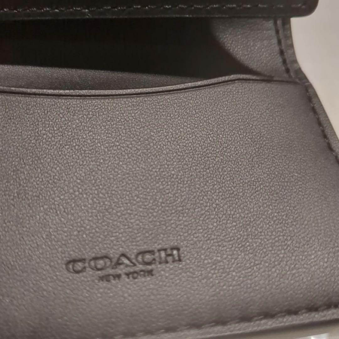 【未使用】COACH ブラック 三つ折り財布