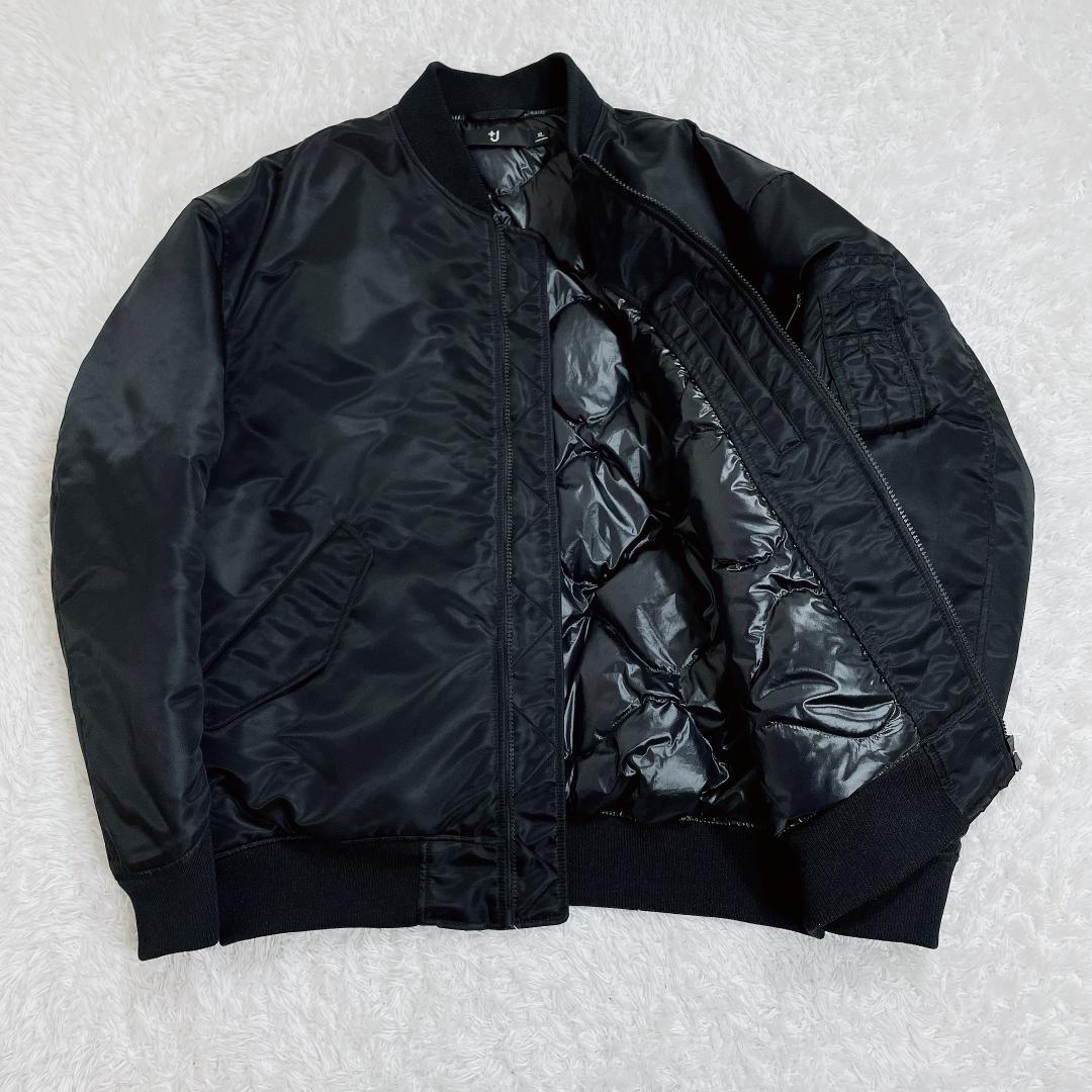 【美品】ユニクロ +J ハイブリッドダウンオーバーサイズMA-1ブルゾン XL