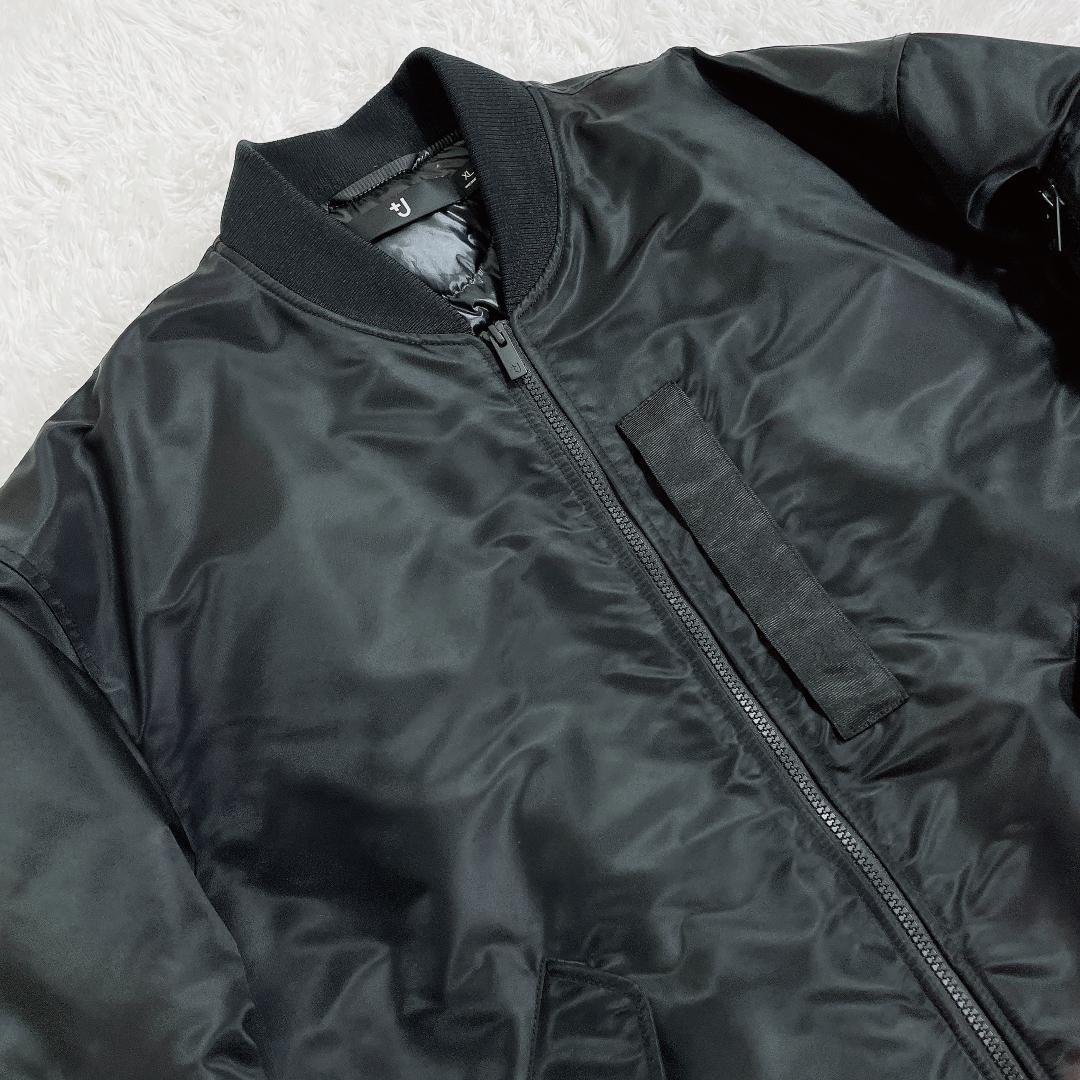 【美品】ユニクロ +J ハイブリッドダウンオーバーサイズMA-1ブルゾン XL