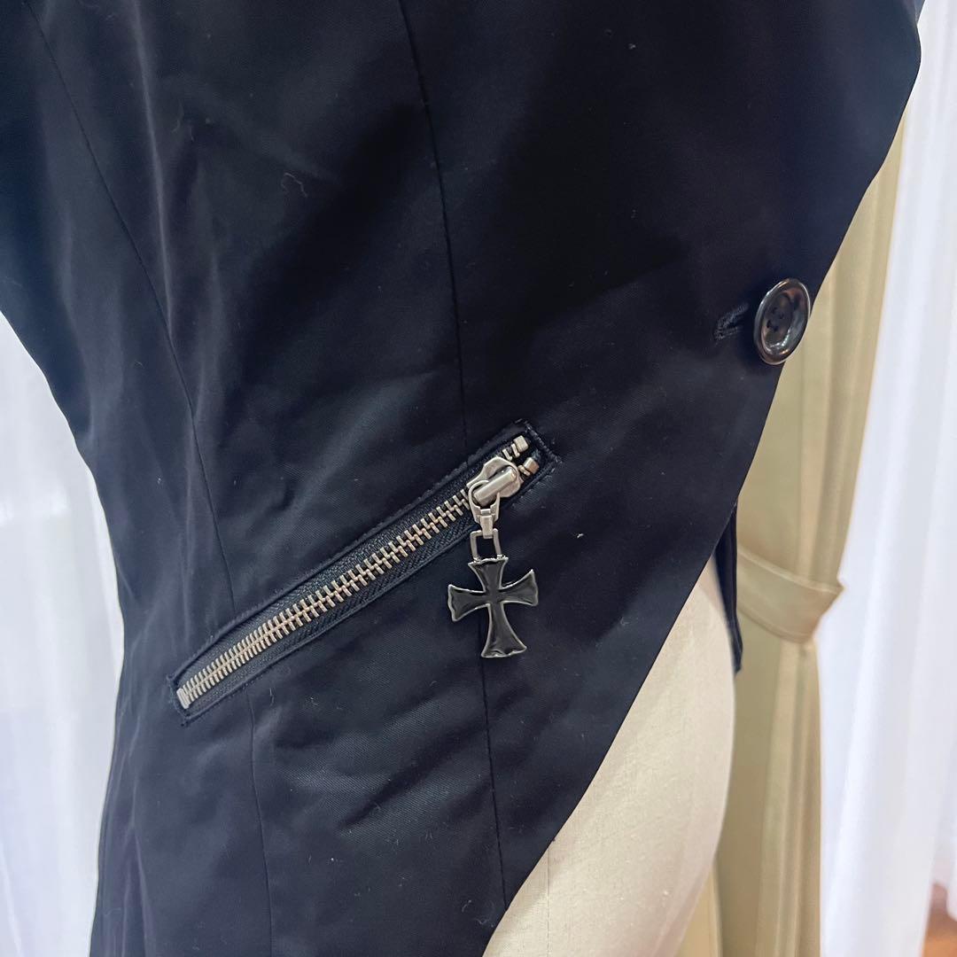 black peace now ブラックピースナウアシンメトリーベスト黒日本製M