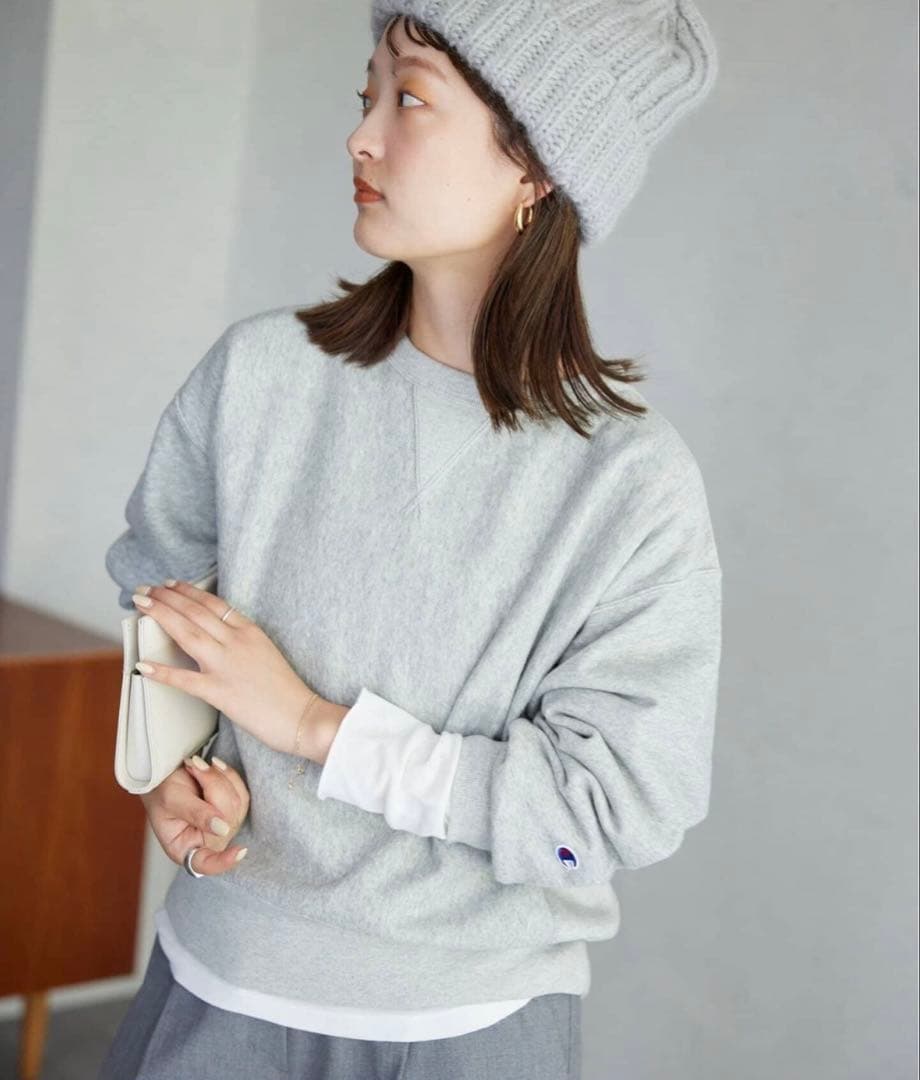 champion スローブイエナ別注　無地ガゼットスウェット