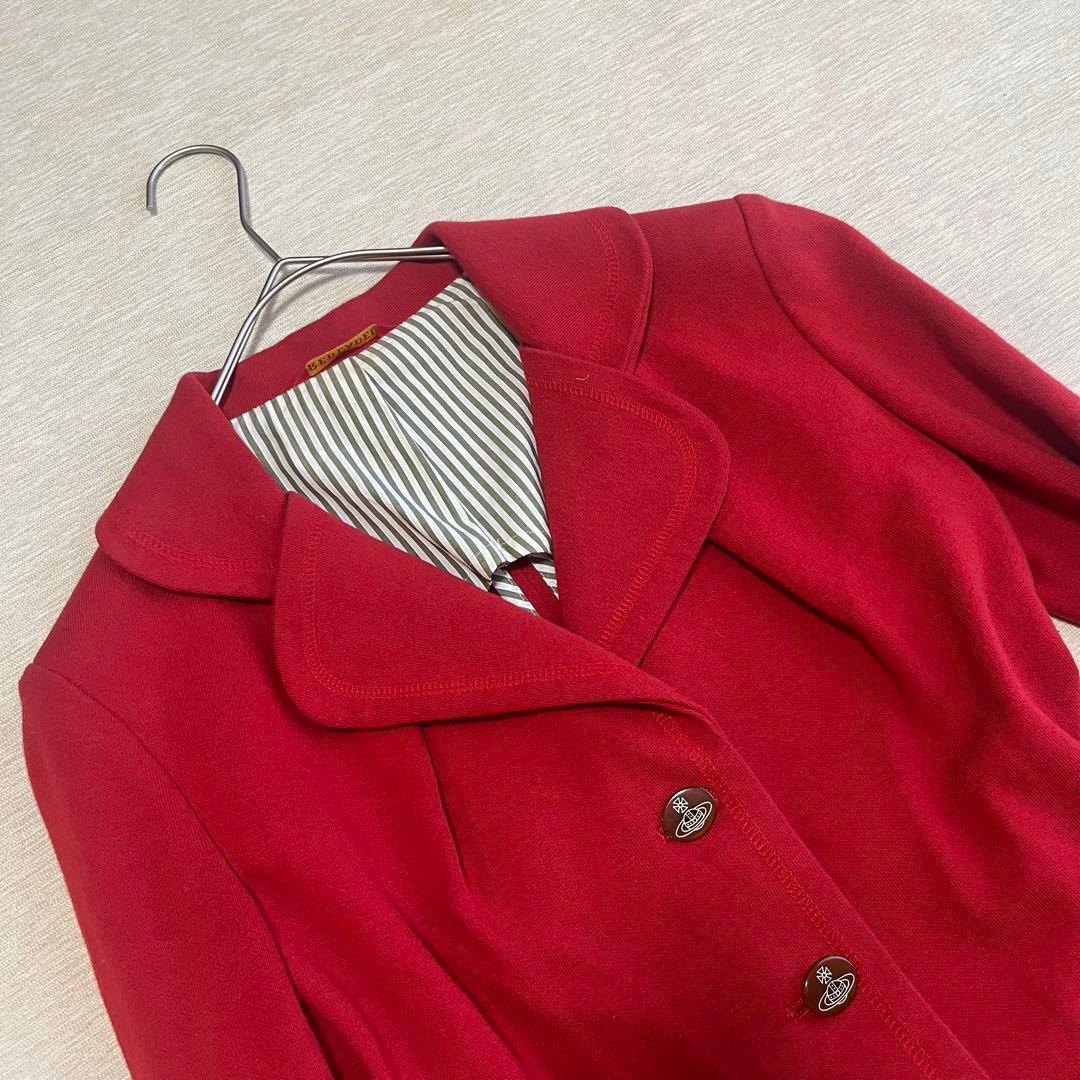 ヴィヴィアンウエストウッド テーラード ラブジャケット 変形 赤 オーブボタン