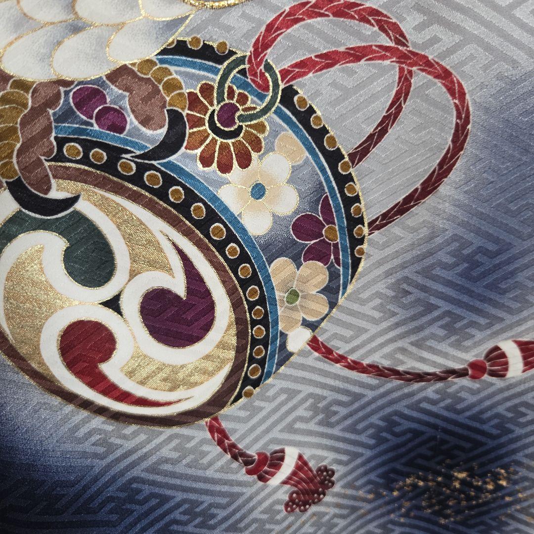 YUKI　　No44 男の子　お祝い着物　長襦袢付き　産着　七五三